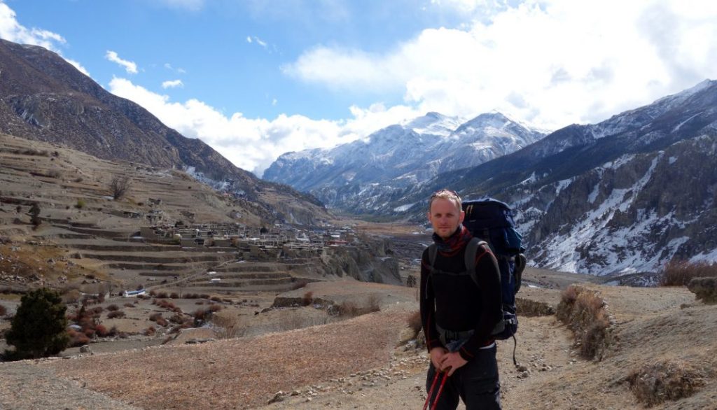 Annapurna trek, najväčšia horská osada – Manang (3 540 mnm.) pred sedlom Thorong La pass