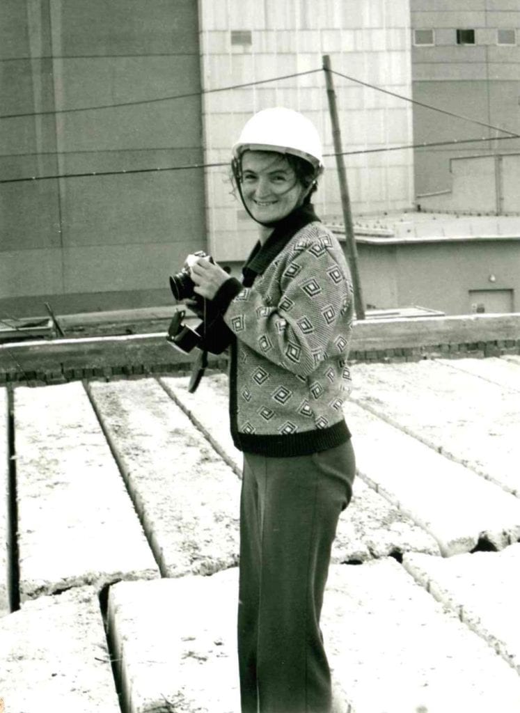Mária Ďurišová – pri výstavbe
